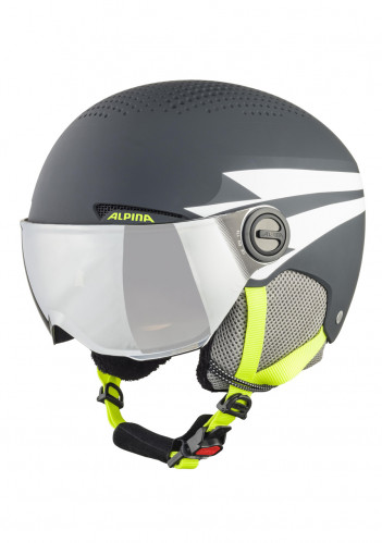 Dětské lyžařská helma Alpina Zupo Visor,A9229.32 CHARCOAL-NEON MATT